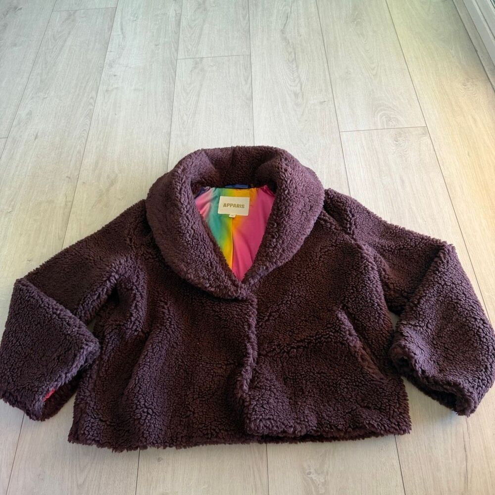 Apparis teddy fuzzy coat size M